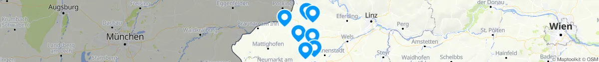 Map view for Pharmacies emergency services nearby Tumeltsham (Ried, Oberösterreich)